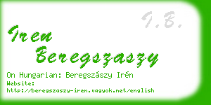 iren beregszaszy business card